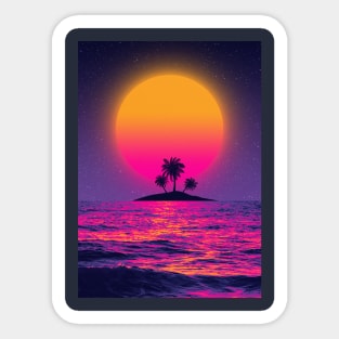 Sunset beach Sticker